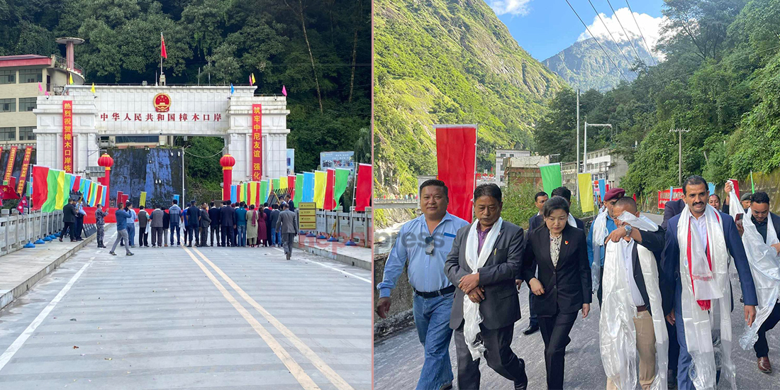 Tatopani border point opened for people’s movement after eight years (With photos)